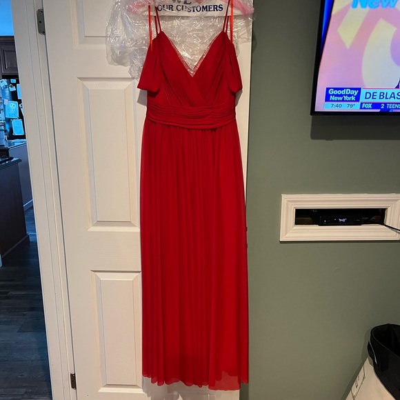 Allure bridesmaid red dress. - Picture 3 of 4